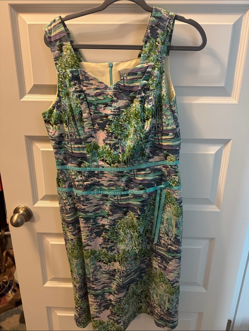 Rabbit Rabbit Rabbit Scenic Green & Blue Sleeveless Midi Dress